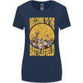Chess Battlefield Funny Womens Wider Cut T-Shirt Navy Blue
