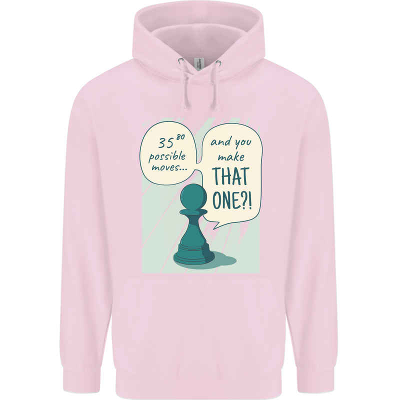 Chess Moves Funny Childrens Kids Hoodie Light Pink