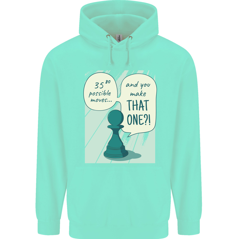 Chess Moves Funny Childrens Kids Hoodie Peppermint