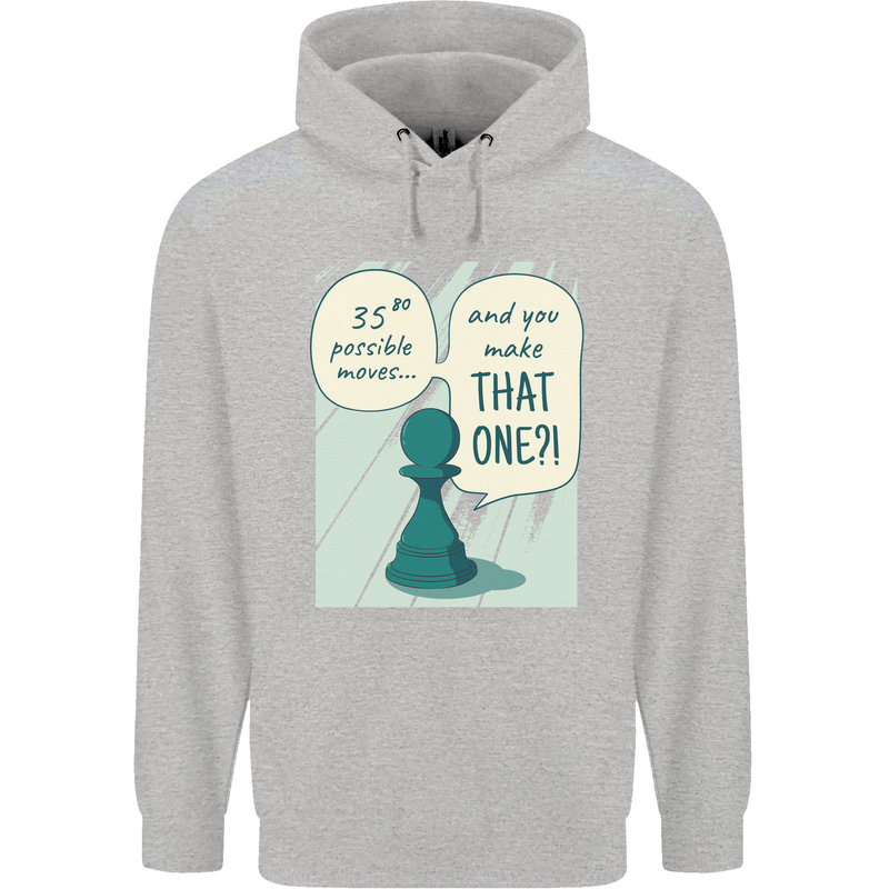 Chess Moves Funny Childrens Kids Hoodie Sports Grey