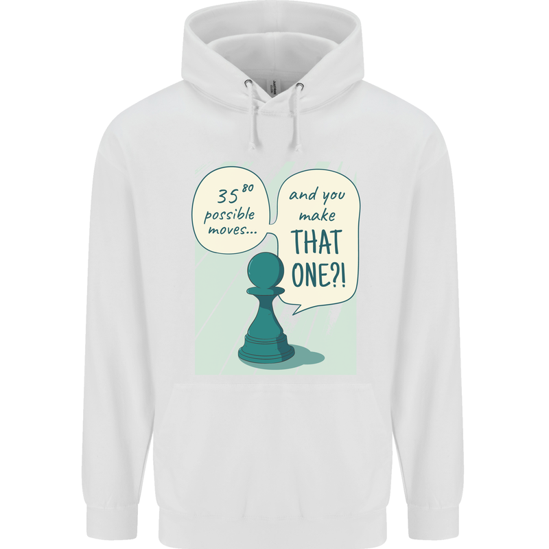 Chess Moves Funny Childrens Kids Hoodie White