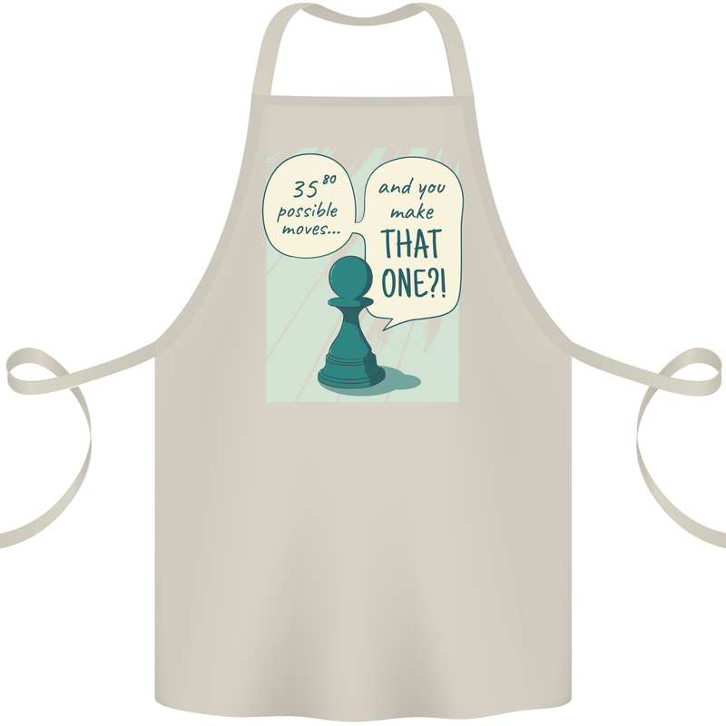 Chess Moves Funny Cotton Apron 100% Organic Natural
