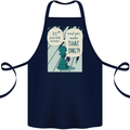 Chess Moves Funny Cotton Apron 100% Organic Navy Blue