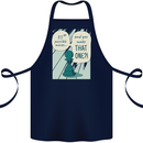 Chess Moves Funny Cotton Apron 100% Organic Navy Blue