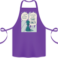 Chess Moves Funny Cotton Apron 100% Organic Purple