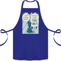 Chess Moves Funny Cotton Apron 100% Organic Royal Blue