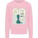 Chess Moves Funny Kids Sweatshirt Jumper Light Pink
