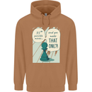 Chess Moves Funny Mens 80% Cotton Hoodie Caramel Latte