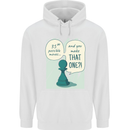 Chess Moves Funny Mens 80% Cotton Hoodie White