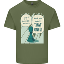 Chess Moves Funny Mens Cotton T-Shirt Tee Top Military Green