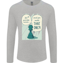 Chess Moves Funny Mens Long Sleeve T-Shirt Sports Grey