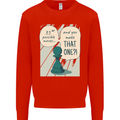Chess Moves Funny Mens Sweatshirt Jumper Bright Red
