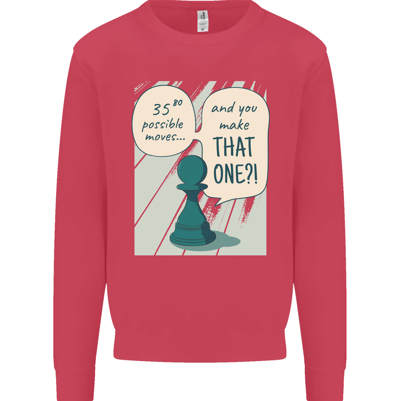 Chess Moves Funny Mens Sweatshirt Jumper Heliconia