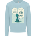 Chess Moves Funny Mens Sweatshirt Jumper Light Blue