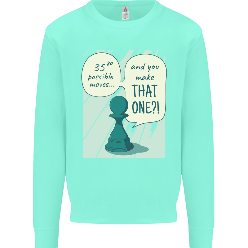 Chess Moves Funny Mens Sweatshirt Jumper Peppermint