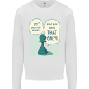Chess Moves Funny Mens Sweatshirt Jumper White