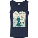 Chess Moves Funny Mens Vest Tank Top Navy Blue