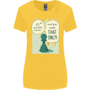 Chess Moves Funny Womens Wider Cut T-Shirt Yellow