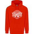 Chess Pieces Player Playing Childrens Kids Hoodie Bright Red