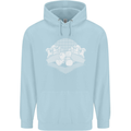 Chess Pieces Player Playing Childrens Kids Hoodie Light Blue