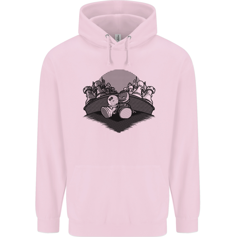 Chess Pieces Player Playing Childrens Kids Hoodie Light Pink