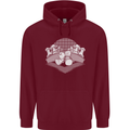 Chess Pieces Player Playing Childrens Kids Hoodie Maroon