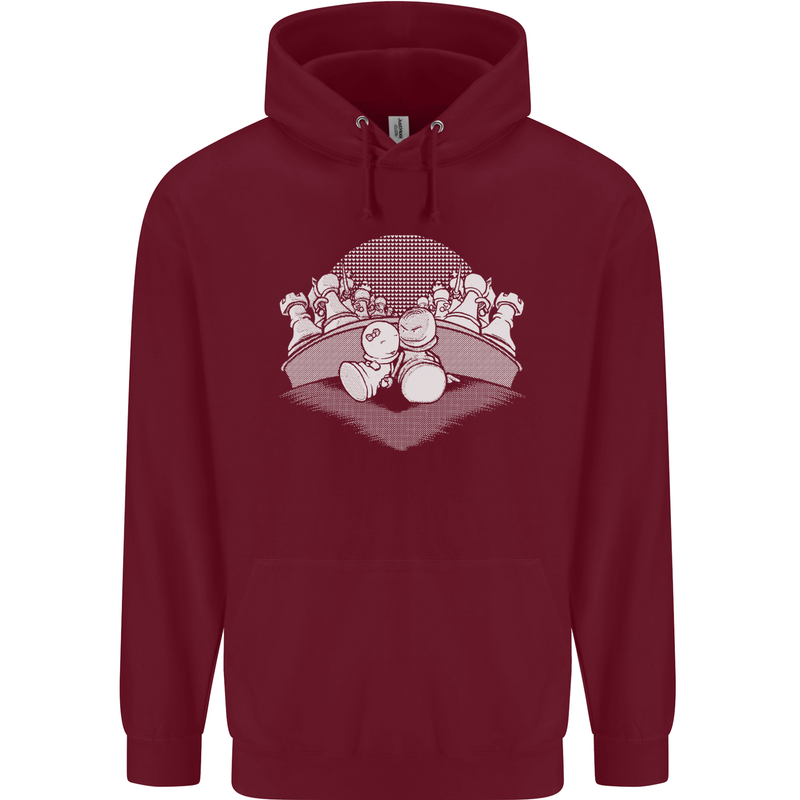 Chess Pieces Player Playing Childrens Kids Hoodie Maroon