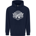 Chess Pieces Player Playing Childrens Kids Hoodie Navy Blue