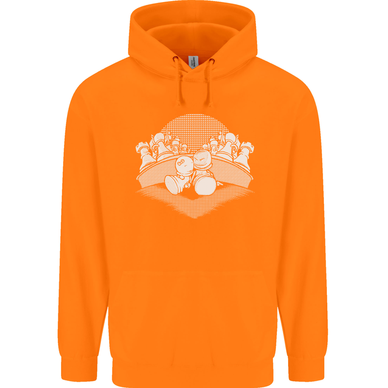 Chess Pieces Player Playing Childrens Kids Hoodie Orange