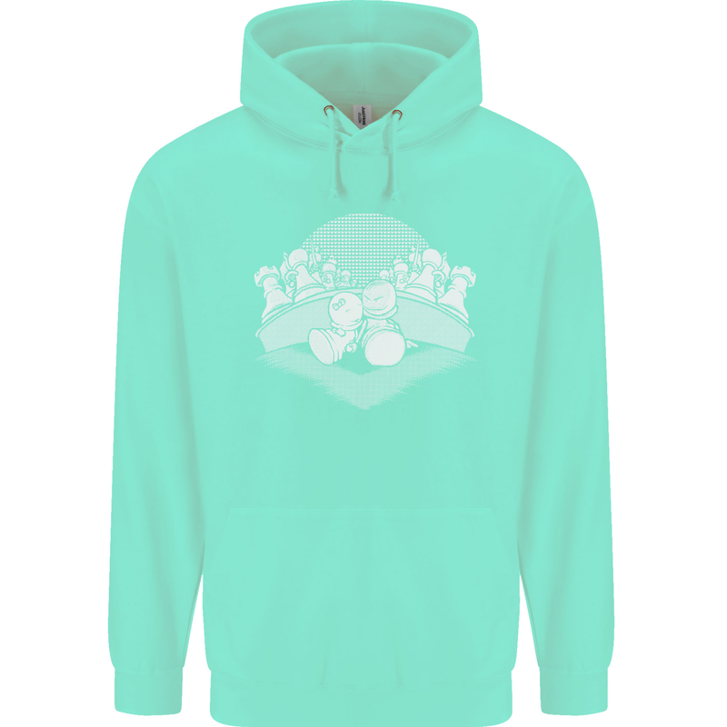 Chess Pieces Player Playing Childrens Kids Hoodie Peppermint