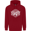Chess Pieces Player Playing Childrens Kids Hoodie Red