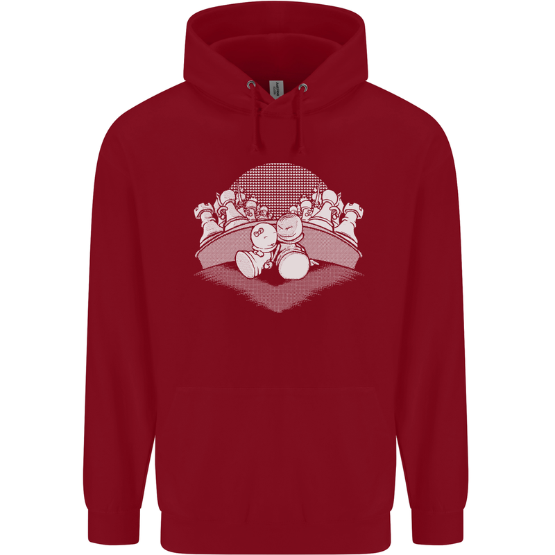 Chess Pieces Player Playing Childrens Kids Hoodie Red