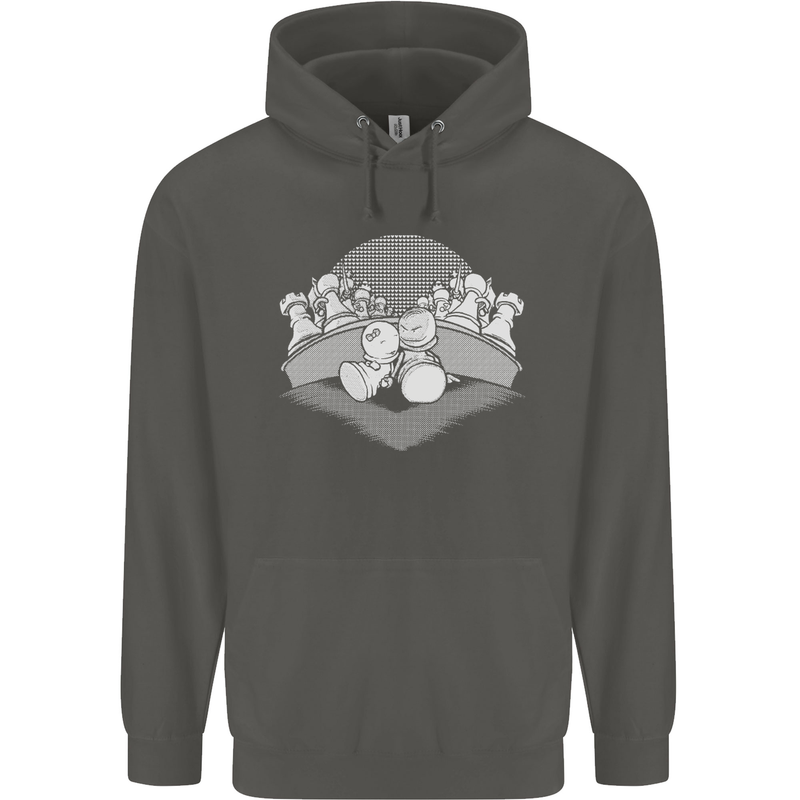 Chess Pieces Player Playing Childrens Kids Hoodie Storm Grey