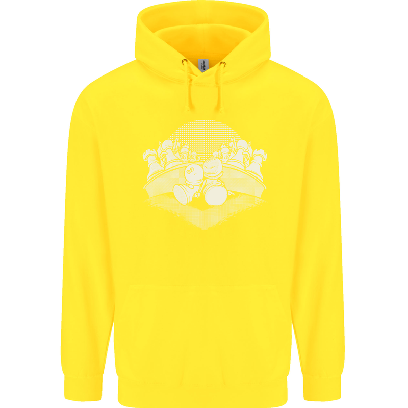 Chess Pieces Player Playing Childrens Kids Hoodie Yellow