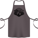 Chess Pieces Player Playing Cotton Apron 100% Organic Dark Grey