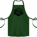 Chess Pieces Player Playing Cotton Apron 100% Organic Forest Green