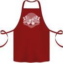 Chess Pieces Player Playing Cotton Apron 100% Organic Maroon
