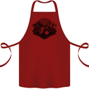 Chess Pieces Player Playing Cotton Apron 100% Organic Maroon
