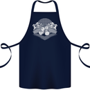 Chess Pieces Player Playing Cotton Apron 100% Organic Navy Blue