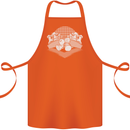 Chess Pieces Player Playing Cotton Apron 100% Organic Orange
