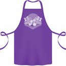 Chess Pieces Player Playing Cotton Apron 100% Organic Purple