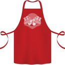 Chess Pieces Player Playing Cotton Apron 100% Organic Red
