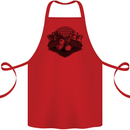 Chess Pieces Player Playing Cotton Apron 100% Organic Red
