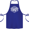 Chess Pieces Player Playing Cotton Apron 100% Organic Royal Blue