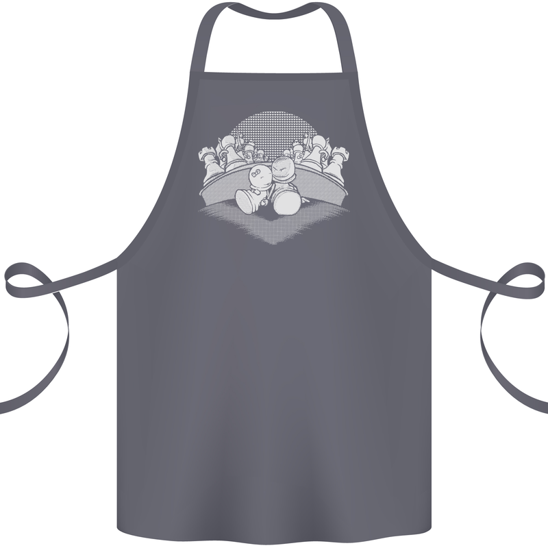 Chess Pieces Player Playing Cotton Apron 100% Organic Steel