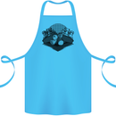 Chess Pieces Player Playing Cotton Apron 100% Organic Turquoise