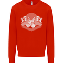 Chess Pieces Player Playing Kids Sweatshirt Jumper Bright Red