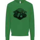 Chess Pieces Player Playing Kids Sweatshirt Jumper Irish Green