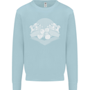 Chess Pieces Player Playing Kids Sweatshirt Jumper Light Blue
