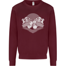 Chess Pieces Player Playing Kids Sweatshirt Jumper Maroon